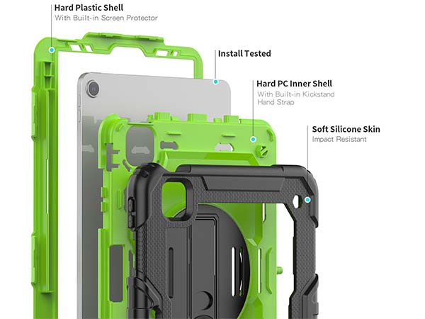 Rugged Impact Case for iPad Air 5 - Green