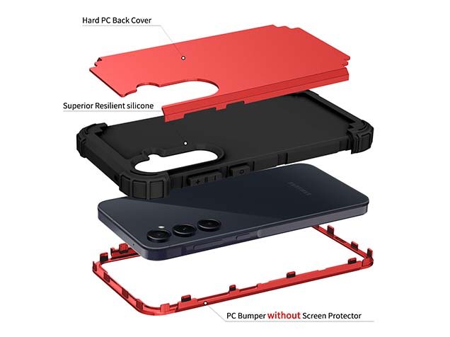 Defender Case for the Samsung Galaxy A35 - Red