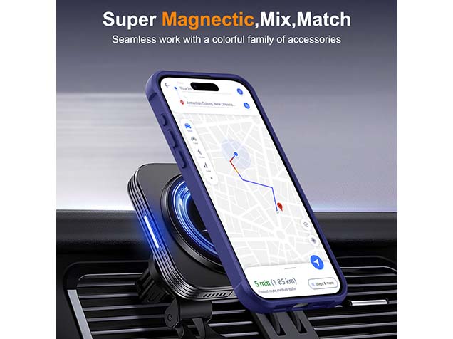 Magnetic Ring Stand Case for iPhone 15 Pro Max - Cobolt Blue