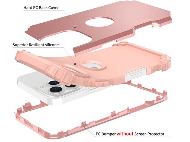 Defender Case for iPhone 16 Pro - Pink