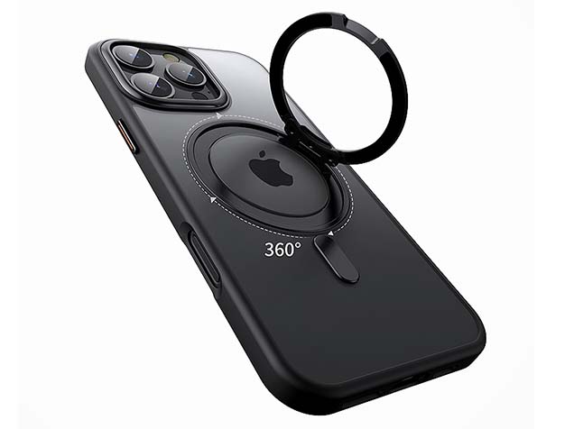 Magnetic Ring Stand Case for iPhone 16 Pro - Purple