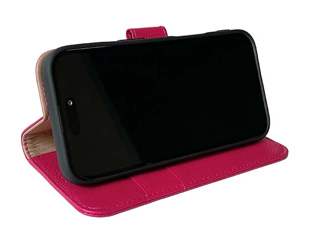 Premium Leather Wallet Case for Apple iPhone 16 Pro - French Rose