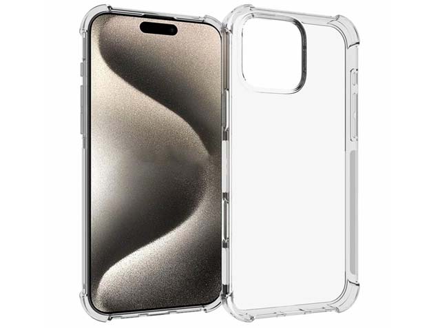 Gel Case with Bumper Edges for iPhone 16 Pro - Clear Soft Cover