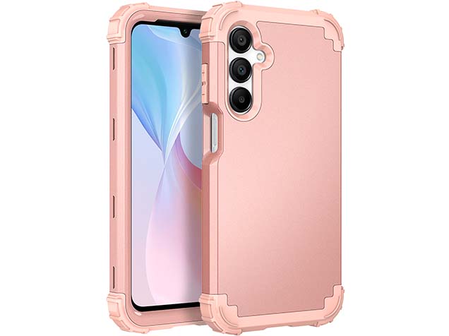 Defender Case for the Samsung Galaxy A16 - Rose Gold/Pink