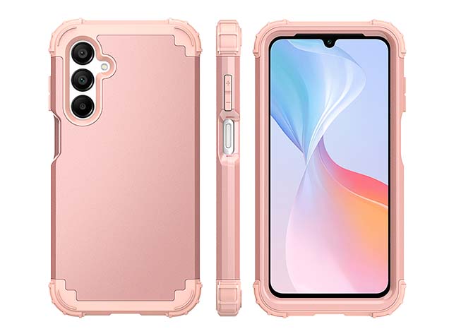 Defender Case for the Samsung Galaxy A16 - Rose Gold/Pink