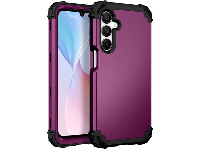 Defender Case for the Samsung Galaxy A16 - Plum/Black