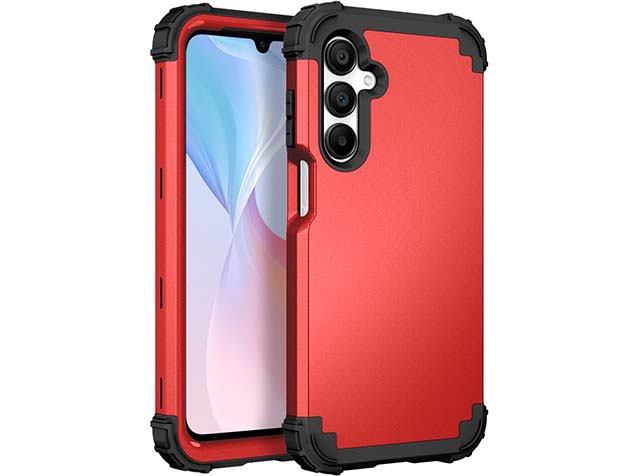 Defender Case for the Samsung Galaxy A16 - Red/Black