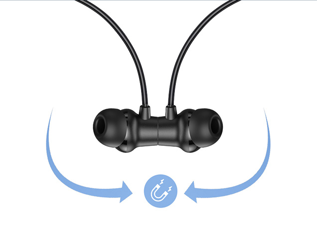 WiWU GB01 Wireless Neckband Headphones - Black
