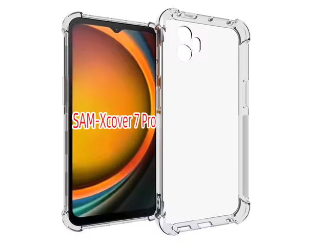 Gel Case with Bumper Edges for Samsung Galaxy Xcover7 Pro - Clear Soft Cover