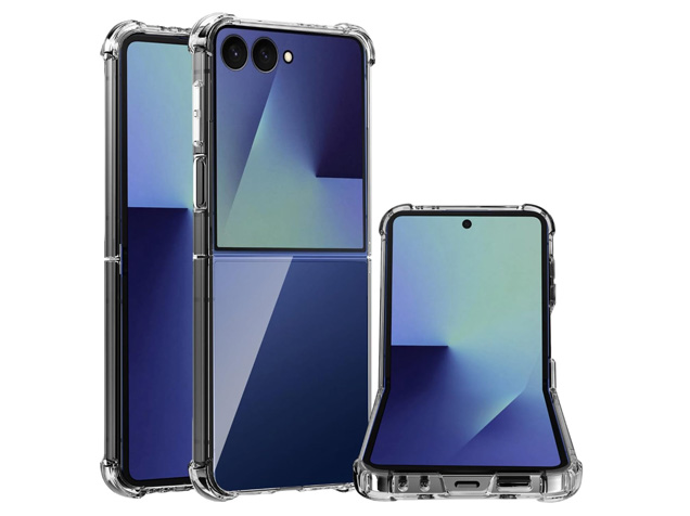 Clear Case with Bumper Edges for Samsung Galaxy Z Flip7 - Hard Case