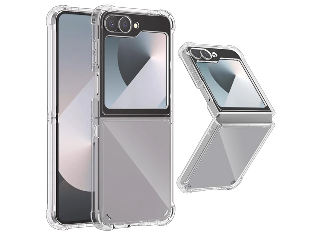 Clear Case with Bumper Edges for Samsung Galaxy Z Flip6 - Hard Case