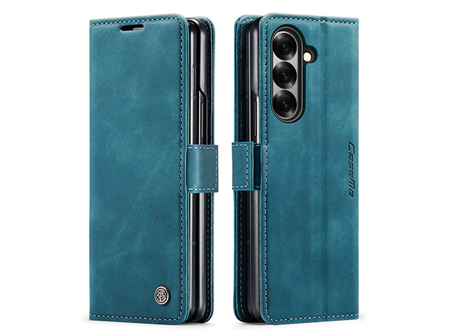 CaseMe Synthetic Leather Wallet Case with Stand for Galaxy Z Fold7 - Teal