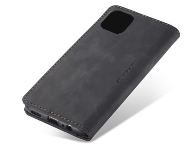 CaseMe Slim Synthetic Leather Wallet Case with Stand for Samsung Galaxy XCover7 Pro - Charcoal