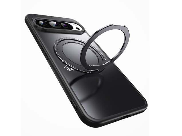 Magnetic Ring Stand Case for Google Pixel 10 Pro XL - Clear