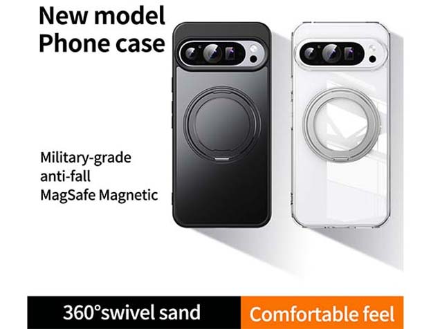 Magnetic Ring Stand Case for Google Pixel 10 Pro XL - Clear