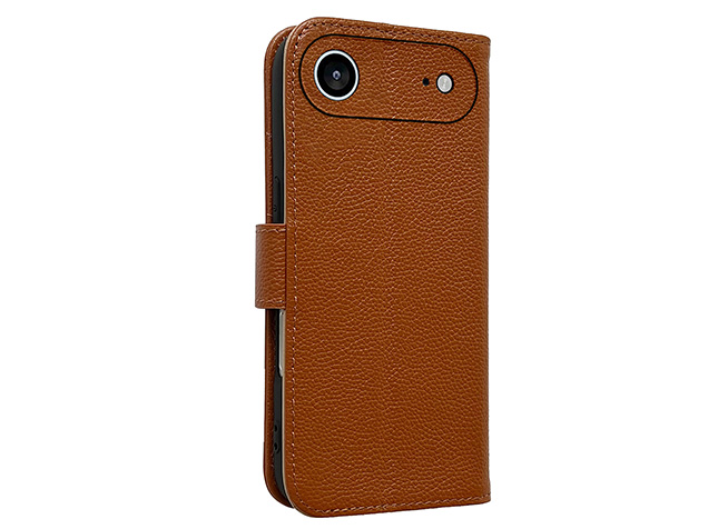 Premium Leather Wallet Case for Apple iPhone Air - Caramel Leather Wallet Case