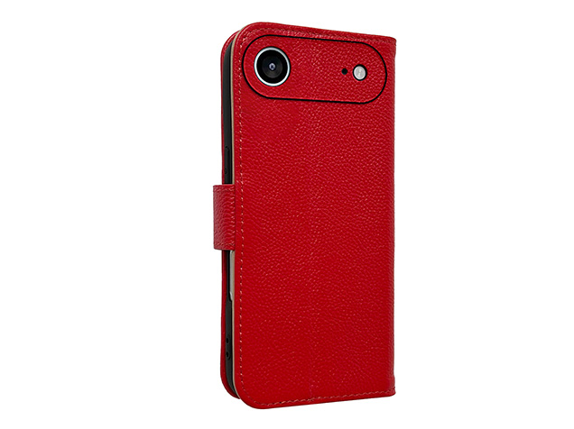 Premium Leather Wallet Case for Apple iPhone Air - Red Leather Wallet Case