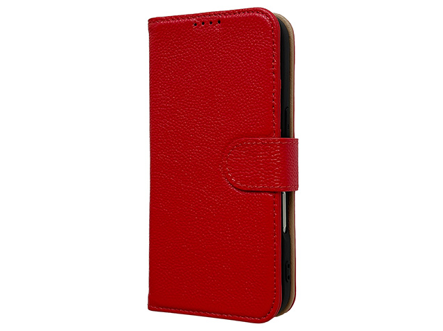 Premium Leather Wallet Case for Apple iPhone 17 Pro Max - Red