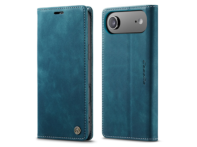 CaseMe Slim Synthetic Leather Wallet Case with Stand for iPhone Air - Teal