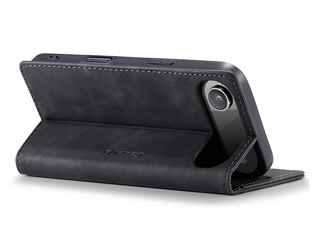 CaseMe Slim Synthetic Leather Wallet Case with Stand for iPhone Air - Charcoal