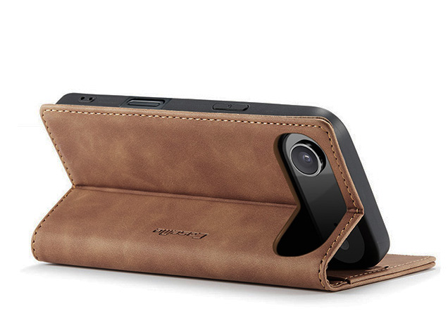 CaseMe Slim Synthetic Leather Wallet Case with Stand for iPhone Air - Tan