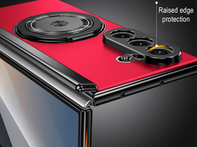 Magnetic Ring / Stand Case for the Samsung Galaxy Z Fold7 - Red