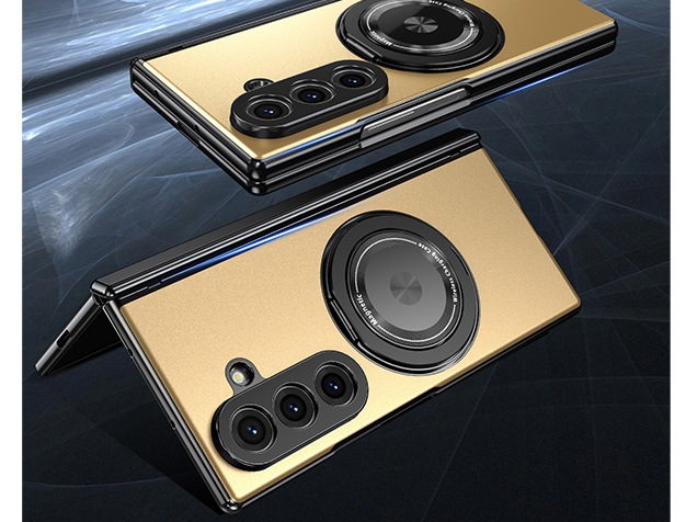 Magnetic Ring / Stand Case for the Samsung Galaxy Z Fold7 - Gold