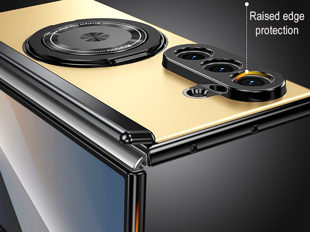 Magnetic Ring / Stand Case for the Samsung Galaxy Z Fold7 - Gold