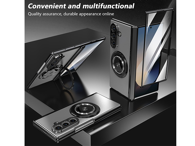 Magnetic Ring / Stand Case for the Samsung Galaxy Z Fold7 - Silver