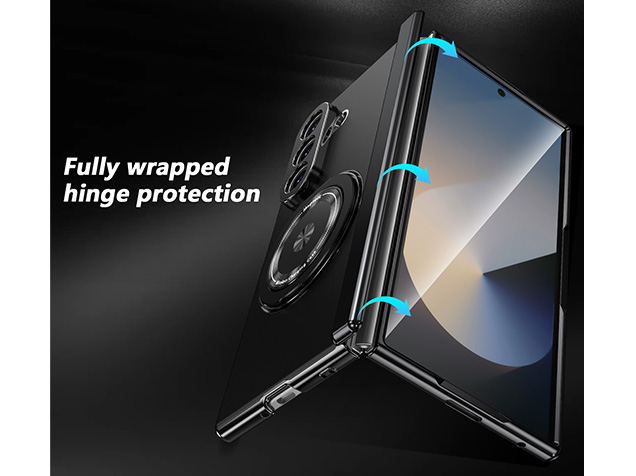Magnetic Ring / Stand Case for the Samsung Galaxy Z Fold7 - Black