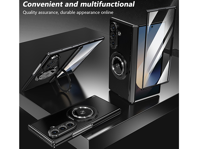 Magnetic Ring / Stand Case for the Samsung Galaxy Z Fold7 - Black