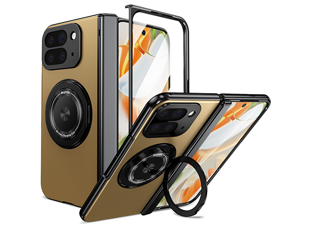 Magnetic Ring / Stand Case for Google Pixel 10 Pro Fold - Gold Hard Case