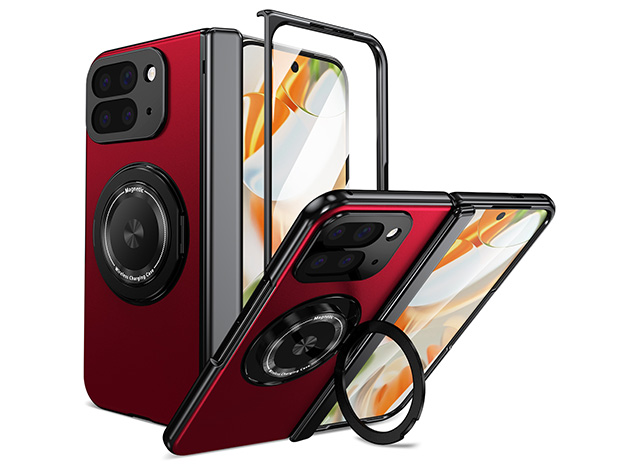 Magnetic Ring / Stand Case for Google Pixel 10 Pro Fold - Red Hard Case