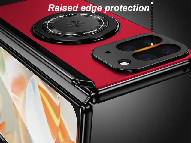 Magnetic Ring / Stand Case for Google Pixel 10 Pro Fold - Red