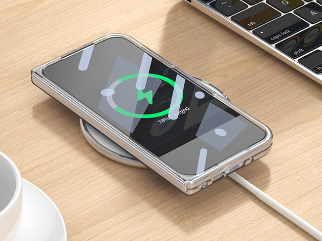 Clear case with magnetic rotating ring for Google Pixel 10 Pro Fold - Clear/Black