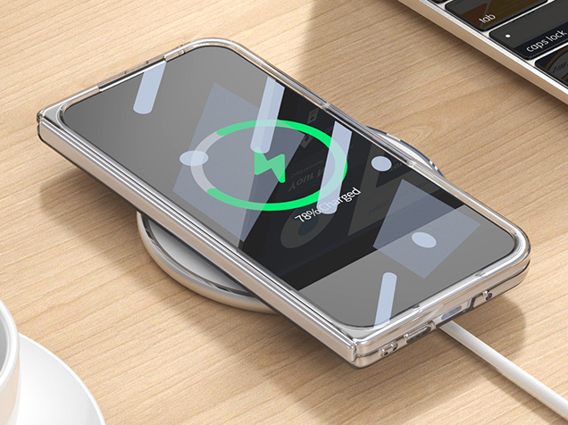 Clear case with magnetic rotating ring for Google Pixel 10 Pro Fold - Clear/Gold