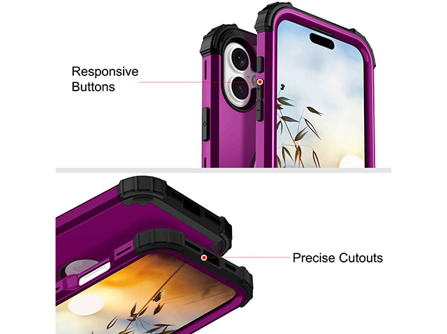 Defender Case for iPhone 17 - Plum