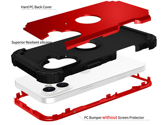 Defender Case for iPhone 17 - Red