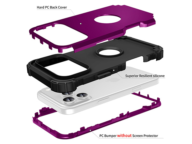 Defender Case for iPhone 17 Pro - Plum