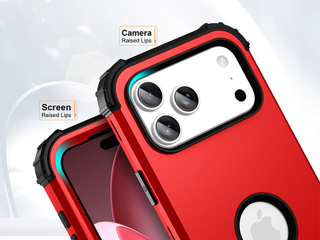 Defender Case for iPhone 17 Pro - Red