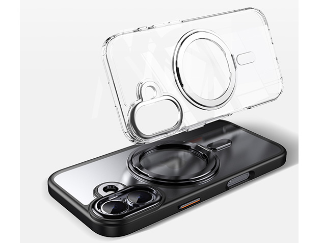 Magnetic Ring Stand Case for iPhone 17 - Black