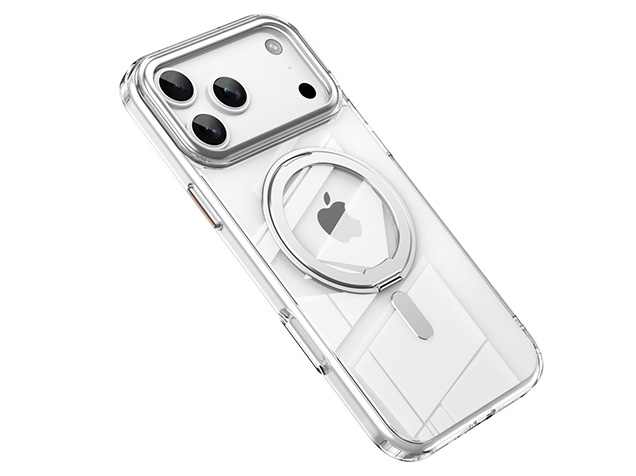 Magnetic Ring Stand Case for iPhone 17 Pro Max - Silver