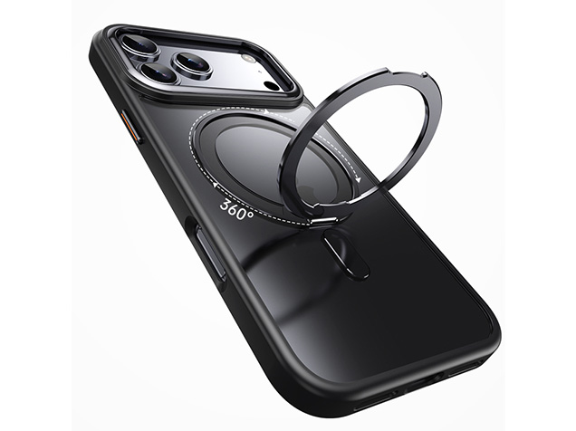 Magnetic Ring Stand Case for iPhone 17 Pro Max - Silver