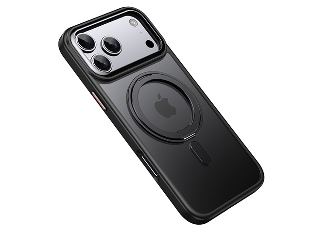 Magnetic Ring Stand Case for iPhone 17 Pro Max - Black