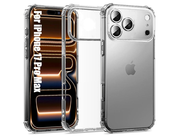 Gel Case with Bumper Edges for iPhone 17 Pro Max - Clear Soft Cover