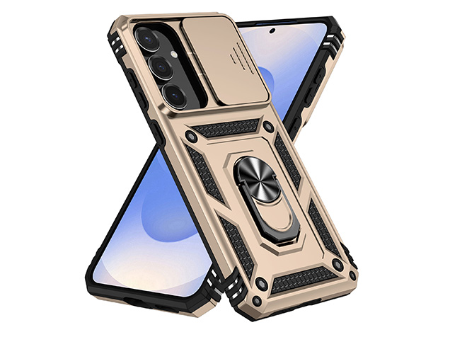 Military Case with Camera Cover for Samsung Galaxy S25 FE - Gold Impact Case