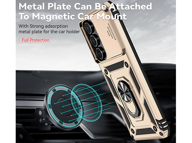 Military Case with Camera Cover for Samsung Galaxy S25 FE - Gold