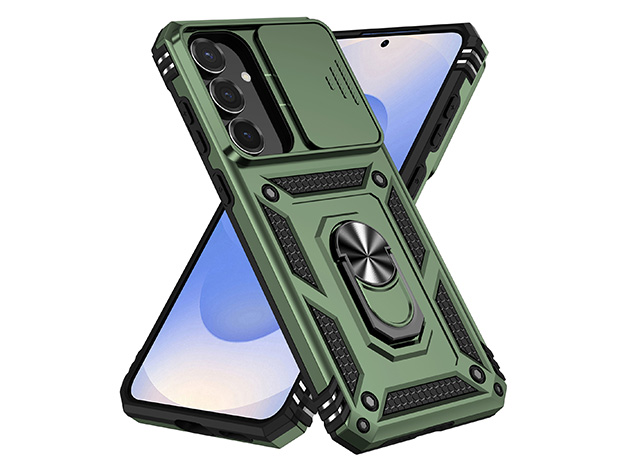 Military Case with Camera Cover for Samsung Galaxy S25 FE - Green Impact Case
