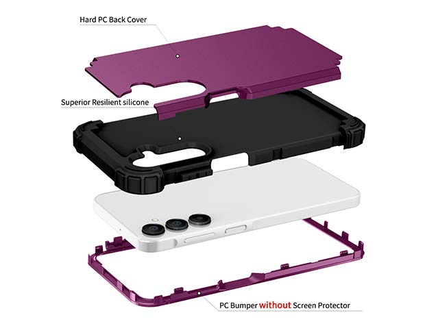 Defender Case for the Samsung Galaxy A17 - Plum