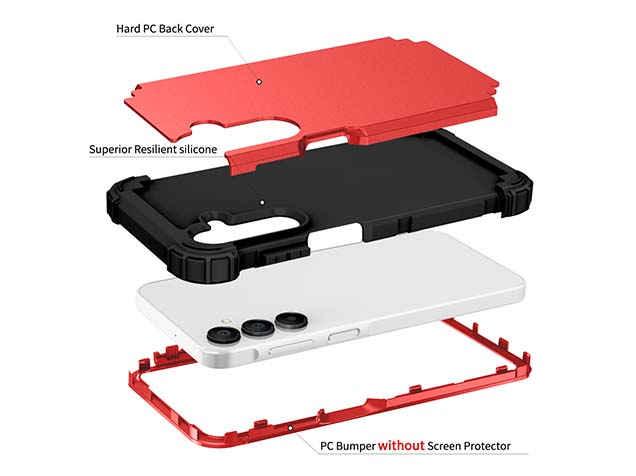 Defender Case for the Samsung Galaxy A17 - Red